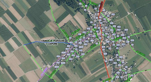 Grafična zapora Zgornji Brnik _slika